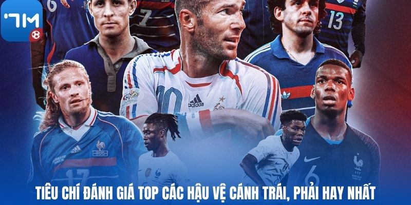 Tiêu chí đánh giá top các hậu vệ cánh trái, phải hay nhất