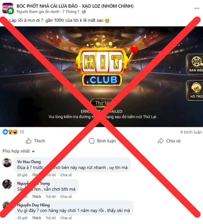 Hitclub bị tố "sập trang" và chiếm đoạt tiền – Chiêu trò cũ soạn lại